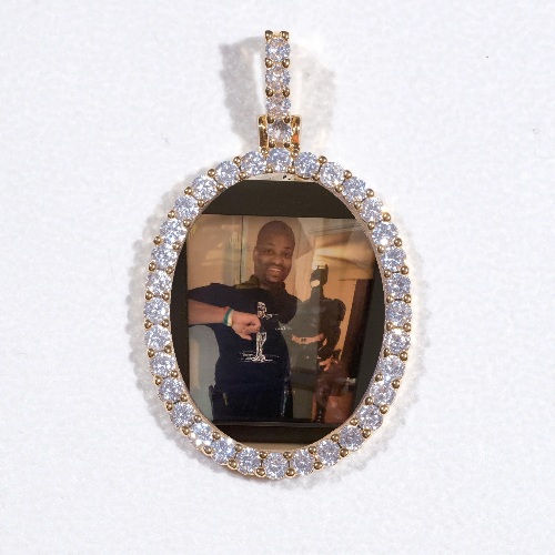 3D Oval Custom Picture Pendant