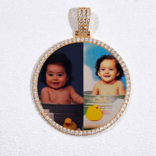 MEDIUM 3D CIRCLE CUSTOM PICTURE PENDANT
