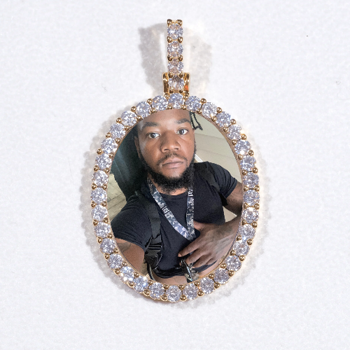 3D Oval Custom Picture Pendant