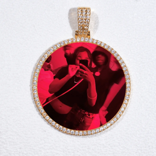MEDIUM 3D CIRCLE CUSTOM PICTURE PENDANT