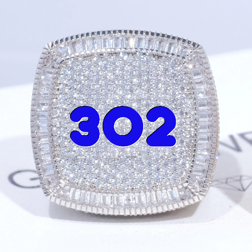 CUSTOM LETTER 3D ICED RING