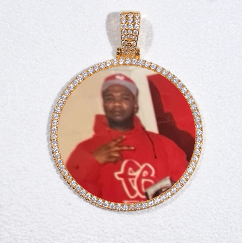 MEDIUM 3D CIRCLE CUSTOM PICTURE PENDANT
