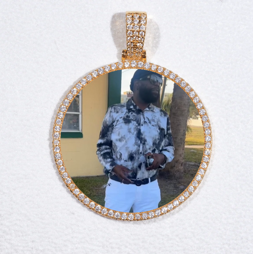 MEDIUM 3D CIRCLE CUSTOM PICTURE PENDANT