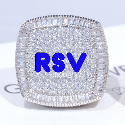CUSTOM LETTER 3D ICED RING