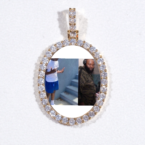 3D Oval Custom Picture Pendant