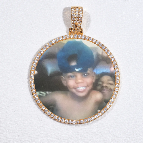 MEDIUM 3D CIRCLE CUSTOM PICTURE PENDANT