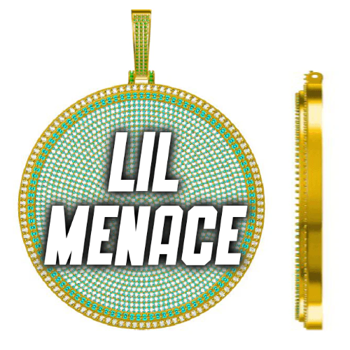 CUSTOM LETTER NECKLACE 3D BIG DISC