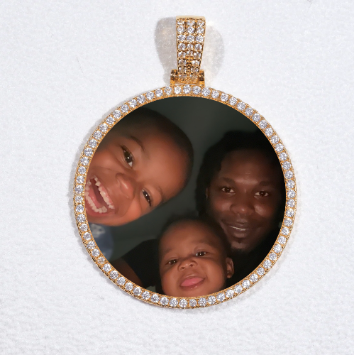 MEDIUM 3D CIRCLE CUSTOM PICTURE PENDANT