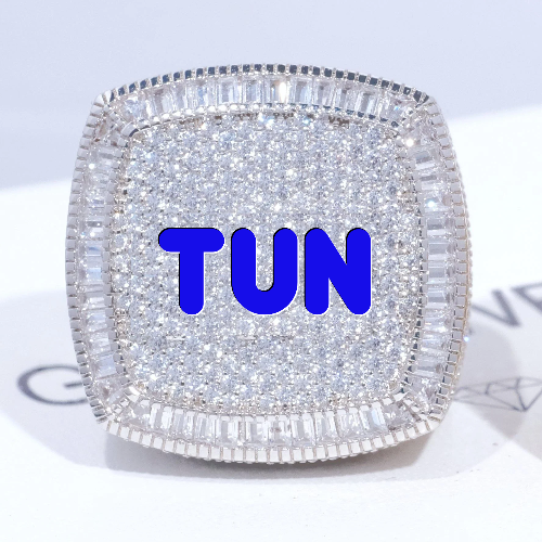 CUSTOM LETTER 3D ICED RING