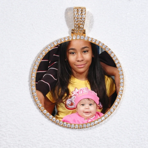 MEDIUM 3D CIRCLE CUSTOM PICTURE PENDANT