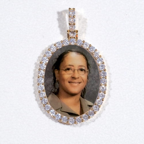 3D Oval Custom Picture Pendant