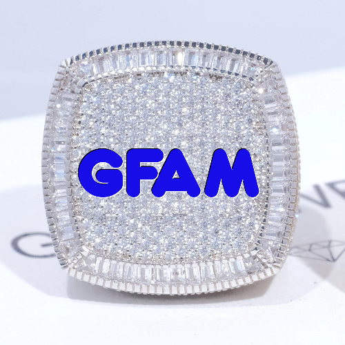 CUSTOM LETTER 3D ICED RING