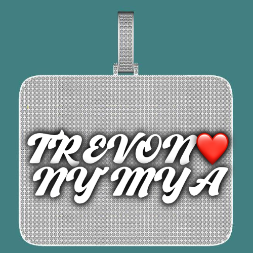 CUSTOM LETTER NECKLACE 3D BIG SQUARE