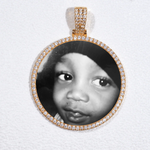 MEDIUM 3D CIRCLE CUSTOM PICTURE PENDANT