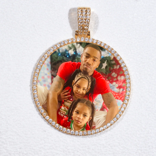 MEDIUM 3D CIRCLE CUSTOM PICTURE PENDANT