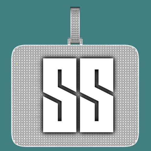 CUSTOM LETTER NECKLACE 3D BIG SQUARE