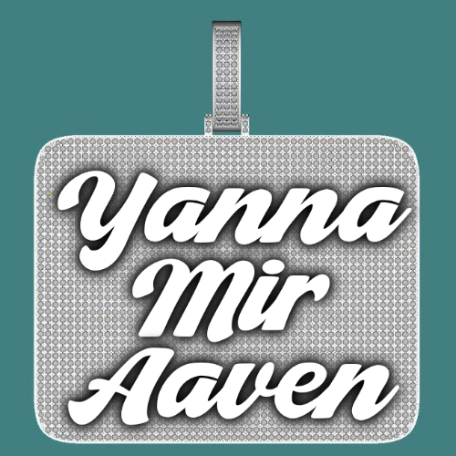 CUSTOM LETTER NECKLACE 3D BIG SQUARE