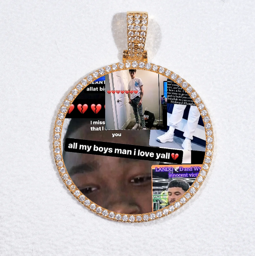 MEDIUM 3D CIRCLE CUSTOM PICTURE PENDANT