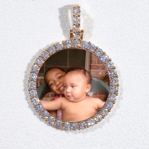 3D CIRCLE CUSTOM PICTURE PENDANT SMALL SIZE
