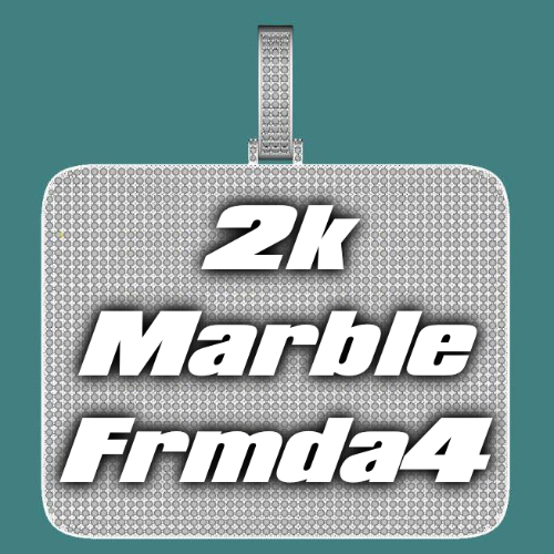 CUSTOM LETTER NECKLACE 3D BIG SQUARE