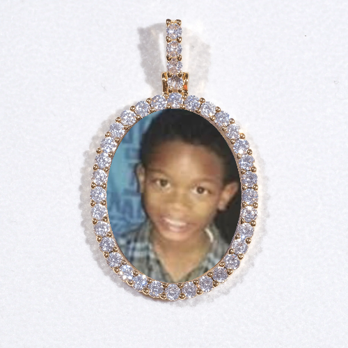 3D Oval Custom Picture Pendant