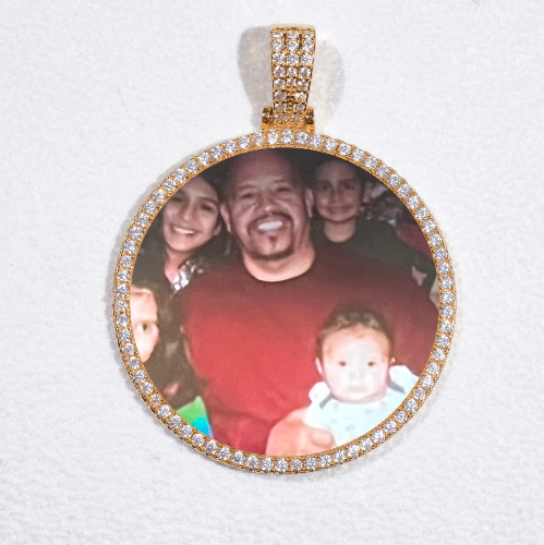 MEDIUM 3D CIRCLE CUSTOM PICTURE PENDANT