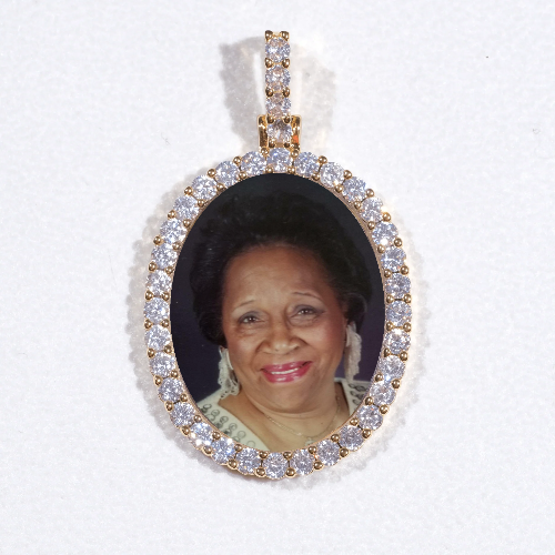 3D Oval Custom Picture Pendant