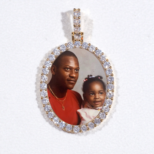 3D Oval Custom Picture Pendant