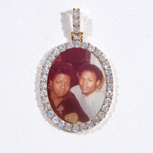 3D Oval Custom Picture Pendant