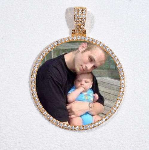 MEDIUM 3D CIRCLE CUSTOM PICTURE PENDANT