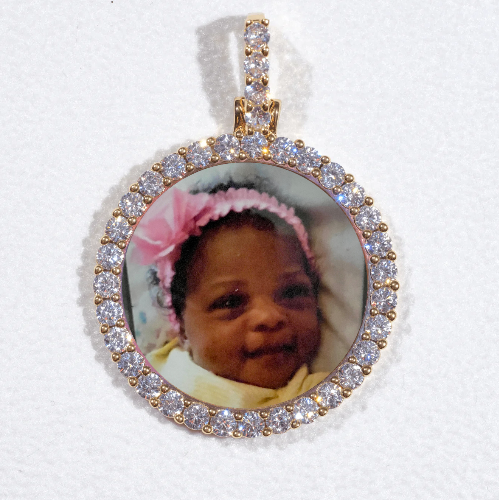 3D CIRCLE CUSTOM PICTURE PENDANT SMALL SIZE