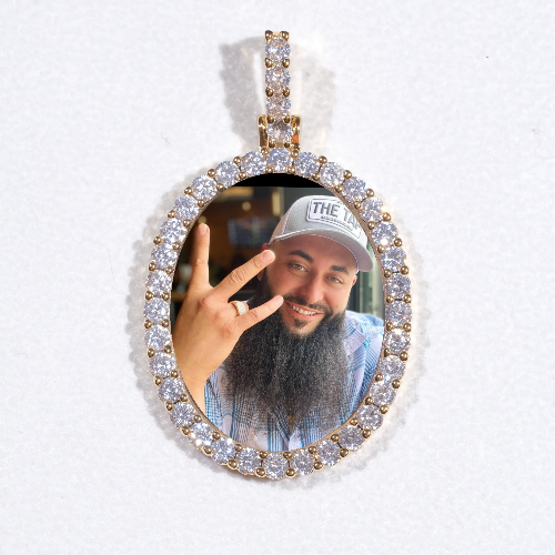 3D Oval Custom Picture Pendant