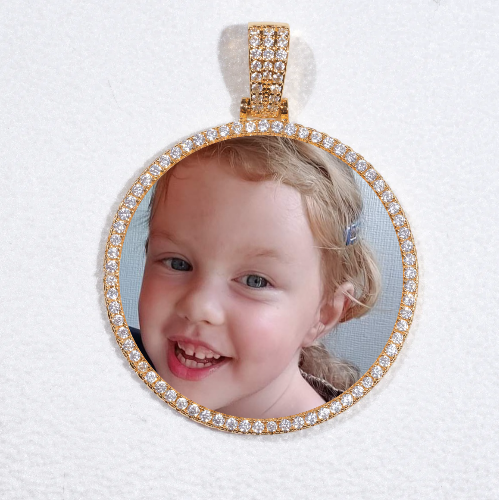 MEDIUM 3D CIRCLE CUSTOM PICTURE PENDANT