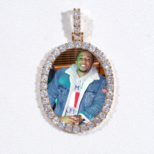 3D Oval Custom Picture Pendant