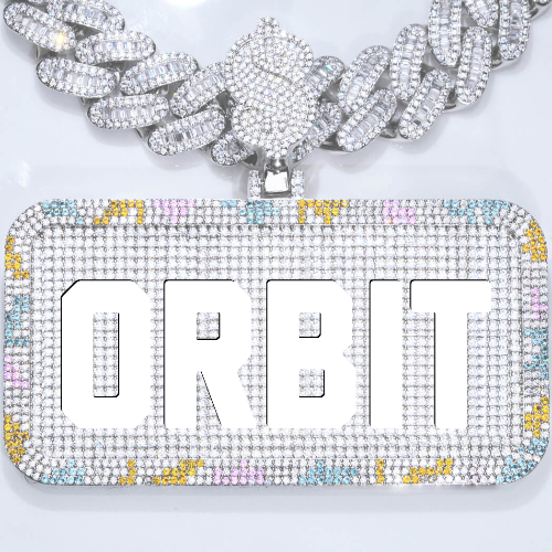 CUSTOM LETTER NECKLACE 3D COLORFUL SQUARE