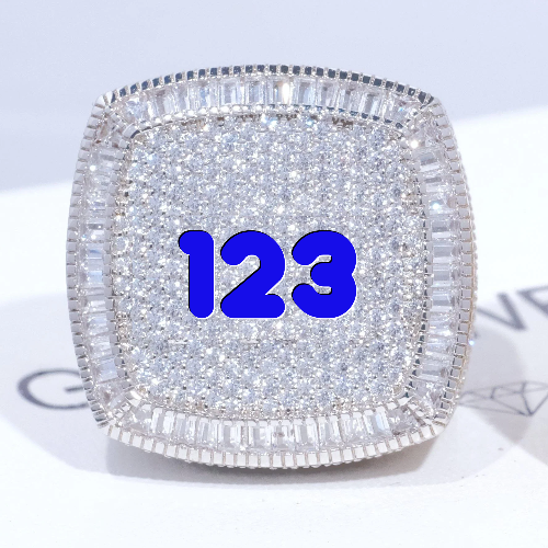 CUSTOM LETTER 3D ICED RING