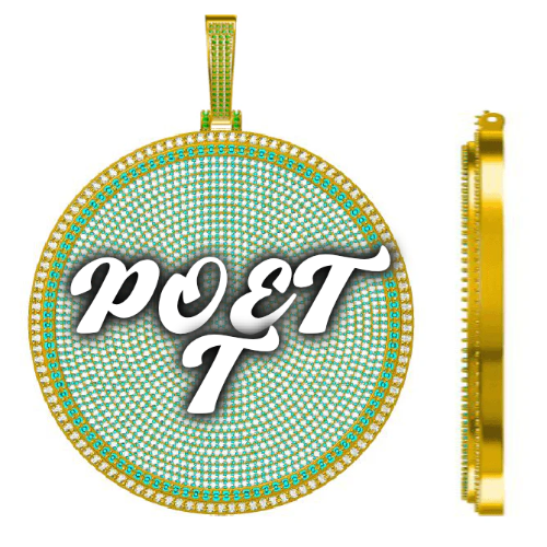 CUSTOM LETTER NECKLACE 3D BIG DISC