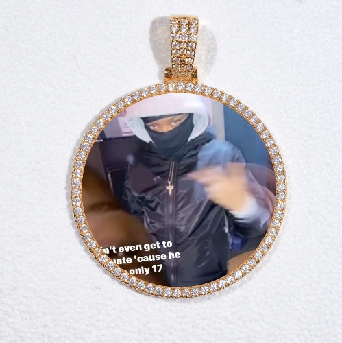 MEDIUM 3D CIRCLE CUSTOM PICTURE PENDANT