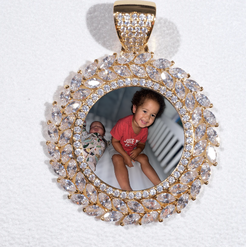Large 3D Wheat Ear Custom Picture Pendant