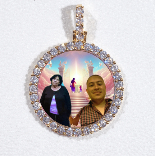3D CIRCLE CUSTOM PICTURE PENDANT SMALL SIZE