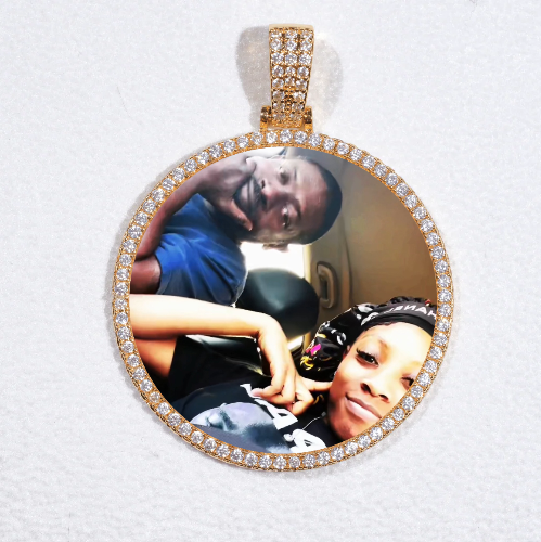 MEDIUM 3D CIRCLE CUSTOM PICTURE PENDANT