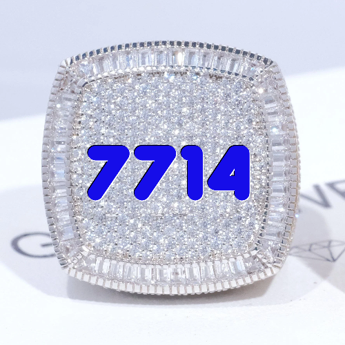 CUSTOM LETTER 3D ICED RING