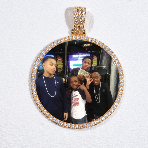 MEDIUM 3D CIRCLE CUSTOM PICTURE PENDANT