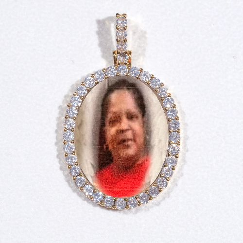 3D Oval Custom Picture Pendant