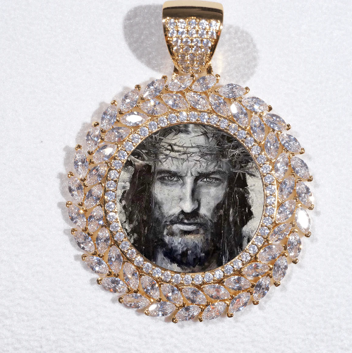 Large 3D Wheat Ear Custom Picture Pendant