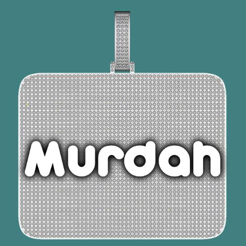 CUSTOM LETTER NECKLACE 3D BIG SQUARE