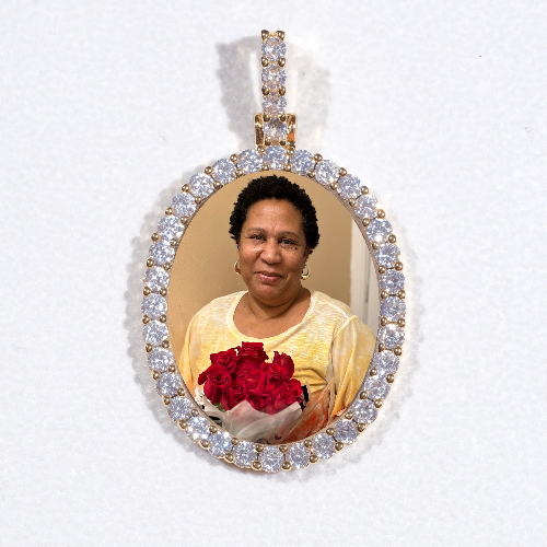 3D Oval Custom Picture Pendant