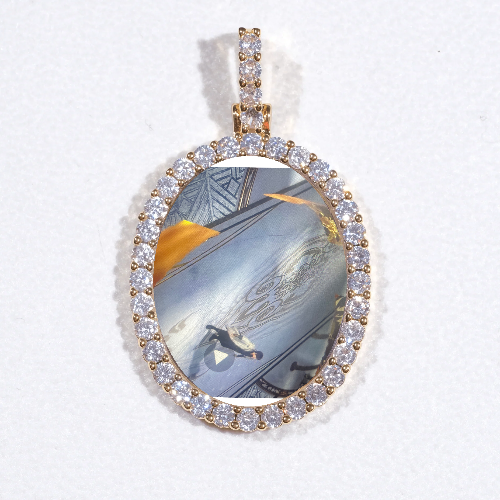 3D Oval Custom Picture Pendant
