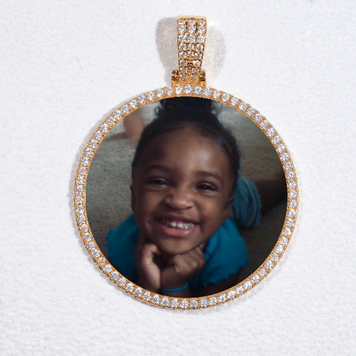 MEDIUM 3D CIRCLE CUSTOM PICTURE PENDANT