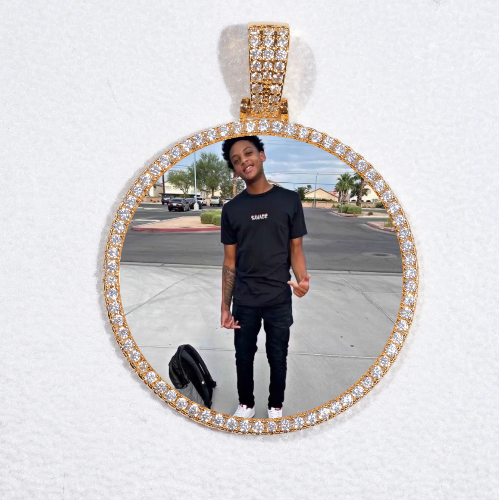 MEDIUM 3D CIRCLE CUSTOM PICTURE PENDANT